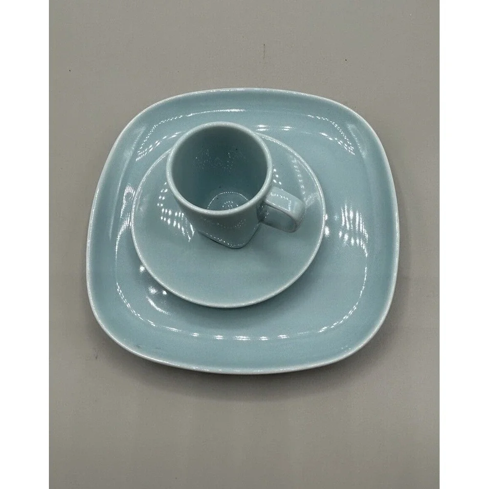 Ikea 365 Susan Pryke Turquoise Color espresso cups ONE CUP/SAUCER & SALAD PLATE‎